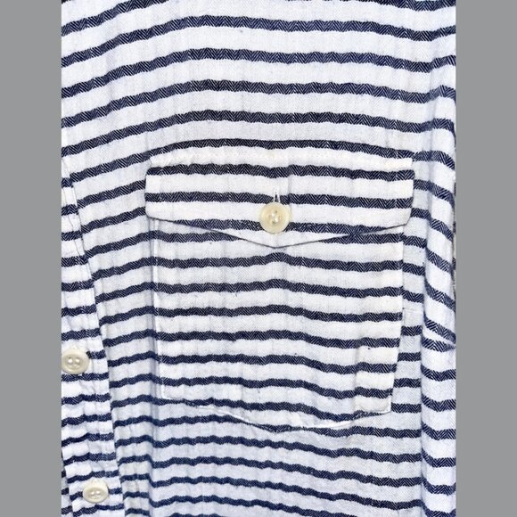 J.Crew Women's Striped Button Down Blouse - Size 8 - Picture 4 of 6